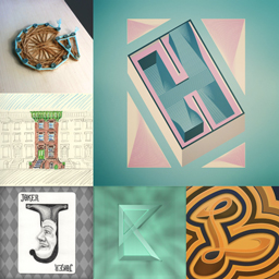 Letters G through L, specially featuring the H, which was shown on the project sponsor's curated selection.